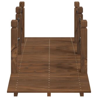 Tuinbrug met kettingrails 150x67x56 cm massief vurenhout 4