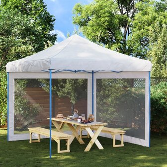 Tentwanden 2 st gaas wit en zwart  1