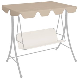 Vervangingsluifel voor schommelbank 188/168x145/110 cm beige 1