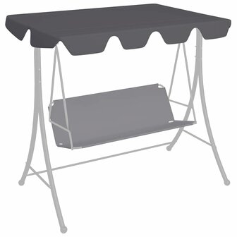 Vervangingsluifel voor schommelbank 188/168x145/110cm antraciet 1