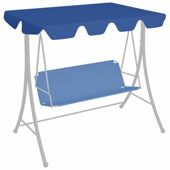 Vervangingsluifel voor schommelbank 188/168x145/110 cm blauw 1