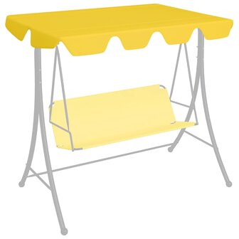 Vervangingsluifel voor schommelbank 188/168x145/110 cm geel 1