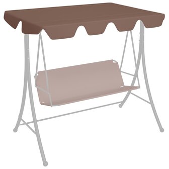 Vervangingsluifel voor schommelbank 188/168x145/110 cm bruin 1
