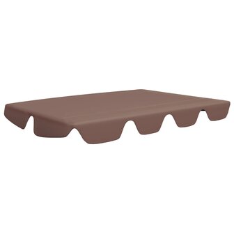 Vervangingsluifel voor schommelbank 188/168x145/110 cm bruin 2