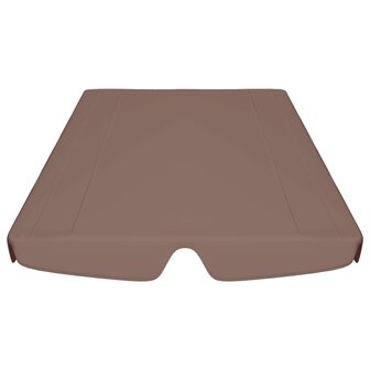 Vervangingsluifel voor schommelbank 188/168x145/110 cm bruin 4