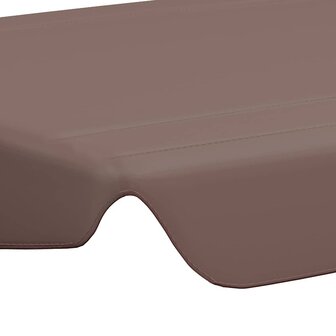 Vervangingsluifel voor schommelbank 188/168x145/110 cm bruin 5