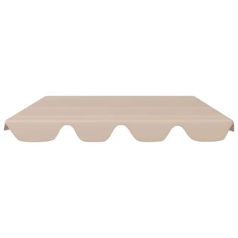 Vervangingsluifel voor schommelbank 150/130x105/70 cm beige 3