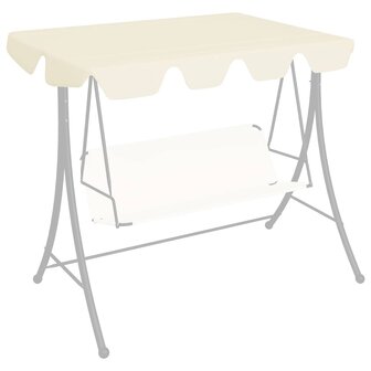 Vervangingsluifel voor schommelbank 150/130x105/70cm cr&egrave;mekleur 1