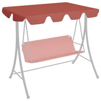 Vervangingsluifel voor schommelbank 150/130x105/70cm terracotta 1