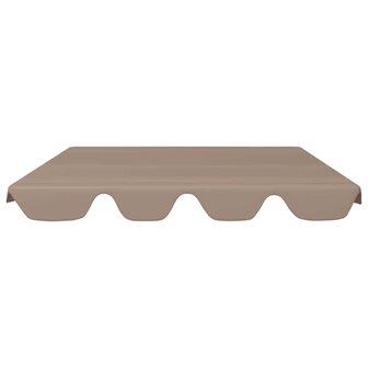 Vervangingsluifel voor schommelbank 150/130x105/70 cm taupe 3