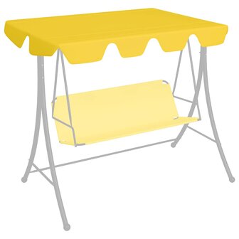 Vervangingsluifel voor schommelbank 150/130x105/70 cm geel 1