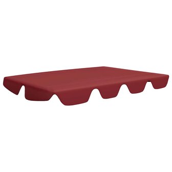 Vervangingsluifel voor schommelbank 150/130x105/70 cm wijnrood 2