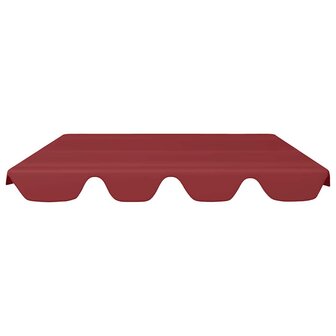 Vervangingsluifel voor schommelbank 150/130x105/70 cm wijnrood 3