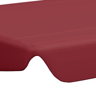 Vervangingsluifel voor schommelbank 150/130x105/70 cm wijnrood 5