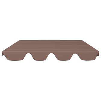 Vervangingsluifel voor schommelbank 150/130x105/70 cm bruin 3