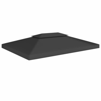 Prieeldak 2-laags 310 g/m&sup2; 4x3 m zwart 1