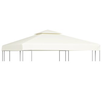 Vervangend tentdoek prieel 310 g/m&sup2; 3x3 m cr&egrave;mewit 1