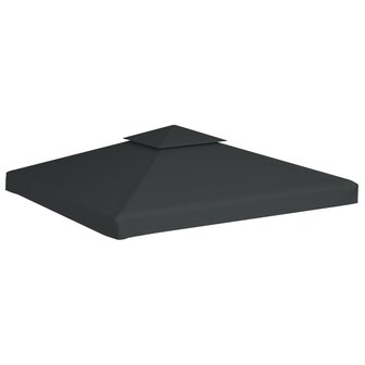 Vervangend tentdoek prieel 310 g/m&sup2; 3x3 m donkergrijs 2