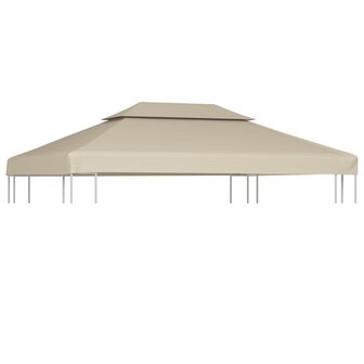 Vervangend tentdoek prieel 310 g/m&sup2; 3x4 m beige 1