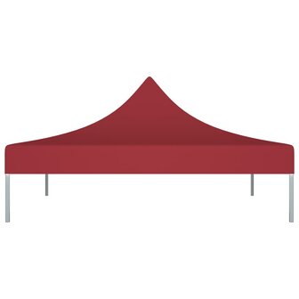 Partytentdak 270 g/m&sup2; 3x3 m bordeauxrood 3