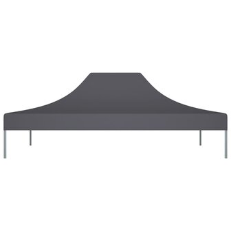 Partytentdak 270 g/m&sup2; 4,5x3 m antracietkleurig 3