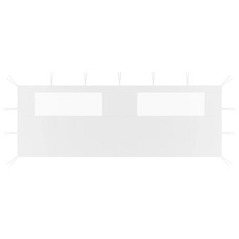 Prieelzijwand met ramen 6x2 m wit 1