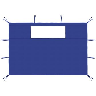 Prieelzijwanden met ramen 2 st blauw 2