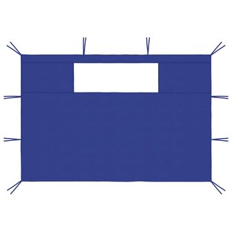 Prieelzijwanden met ramen 2 st blauw 2