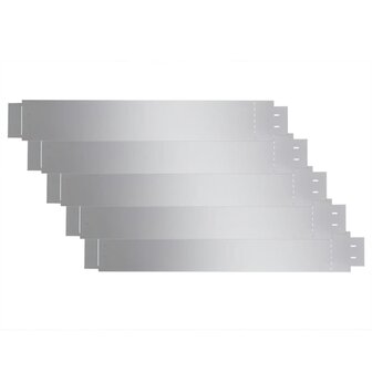 5 st Grasboord flexibel 100x14 cm gegalvaniseerd staal  2