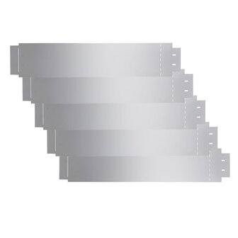 Grasboorden 100x19 cm gegalvaniseerd staal 5 st 2