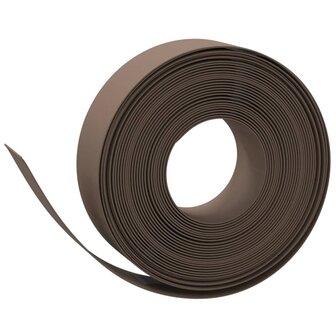 Tuinrand 10 m 15 cm polyetheen bruin 2