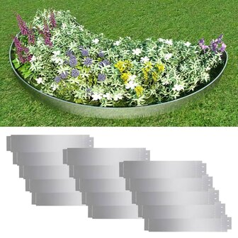 Grasboorden 15 st 100x20 cm gegalvaniseerd staal 1