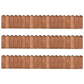 Gazonranden 3 st 120 cm ge&iuml;mpregneerd grenenhout 1