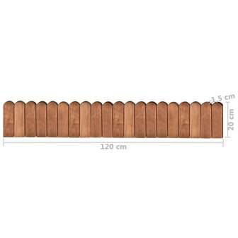Gazonranden 3 st 120 cm ge&iuml;mpregneerd grenenhout 6