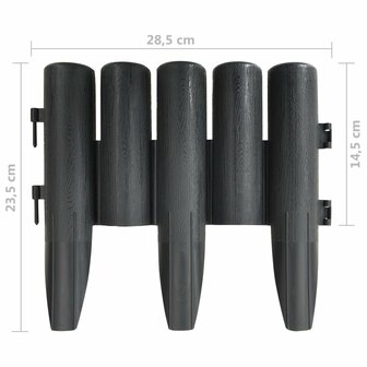 Gazonranden 36 st 10 m PP antracietkleurig 7