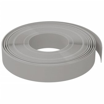 Tuinranden 4 st 10 m 10 cm polyetheen grijs 5