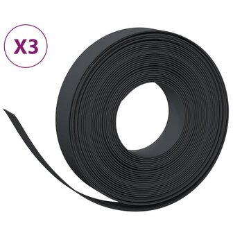 Tuinranden 3 st 10 m 10 cm polyetheen zwart 2