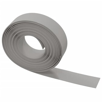 Tuinranden 2 st 10 m 15 cm polyetheen grijs 4