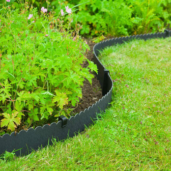 Nature Borderrand decoratief 0,13x12 m 3 mm zwart 7