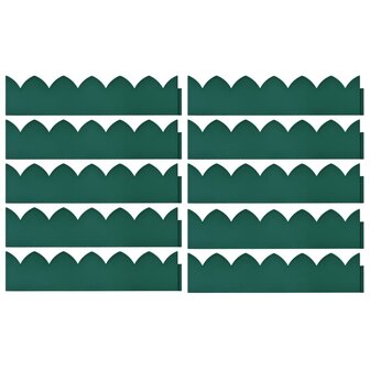 Gazonranden 10 st 65x15 cm PP groen 2