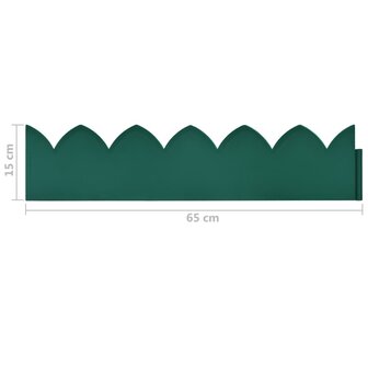 Gazonranden 10 st 65x15 cm PP groen 8
