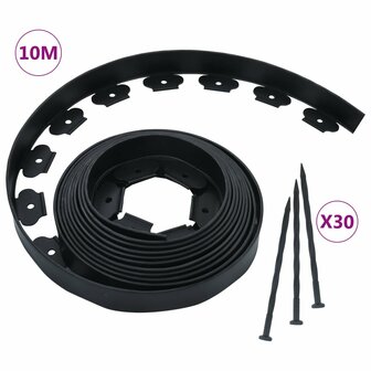 Gazonrand flexibel met 30 pinnen 10 m 5 cm 1