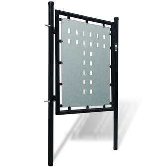 Poort enkel 100x125 cm zwart 2