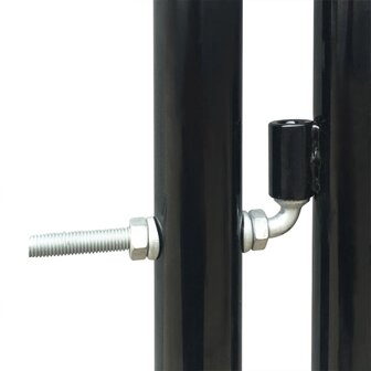 Poort enkel 100x125 cm zwart 3