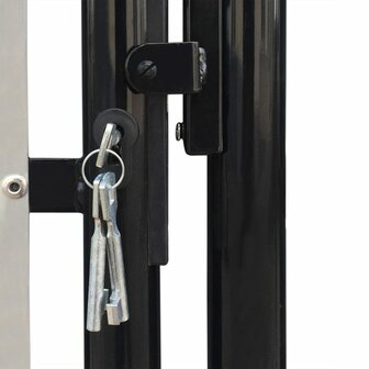 Poort enkel 100x125 cm zwart 4