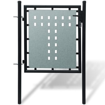 Poort enkel 100x150 cm zwart 1