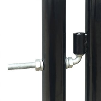 Poort enkel 100x150 cm zwart 3
