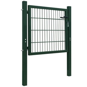 Poort dubbelstaafmat (enkel) 106x130 cm groen 2