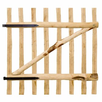 Poort enkel 100x100 cm hazelaarhout 2