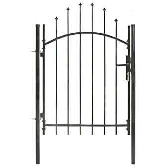 Poort 1x1,5 m staal zwart 1
